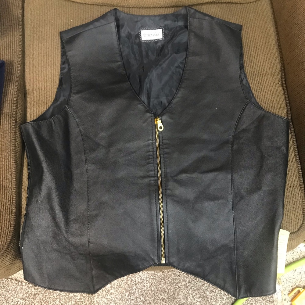Leather vest